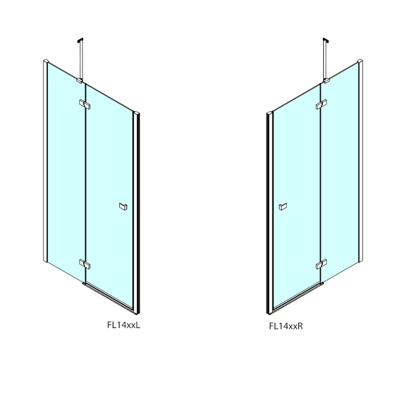 FORTIS sprchové dveře do niky 1500mm, čiré sklo, pravé FL1415R